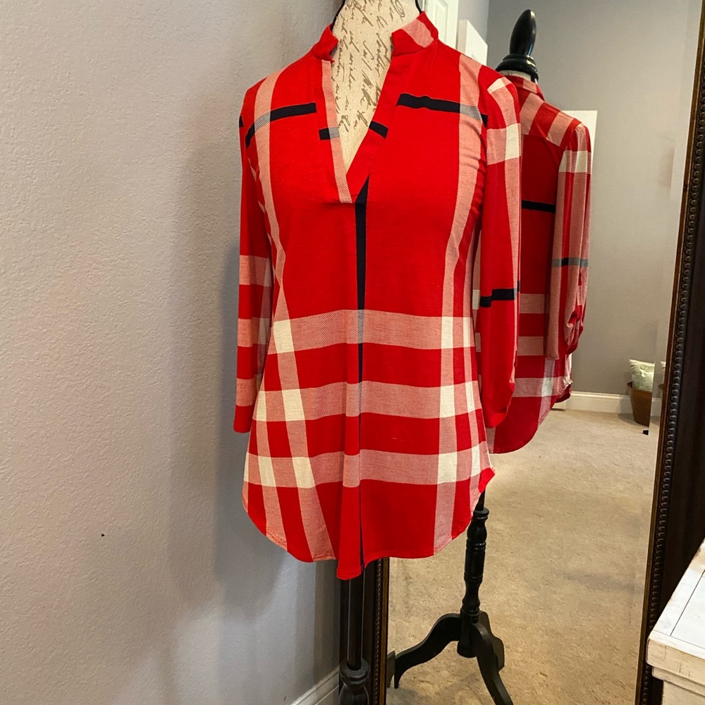 Plaid top